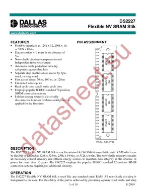 DS2227-100 datasheet  